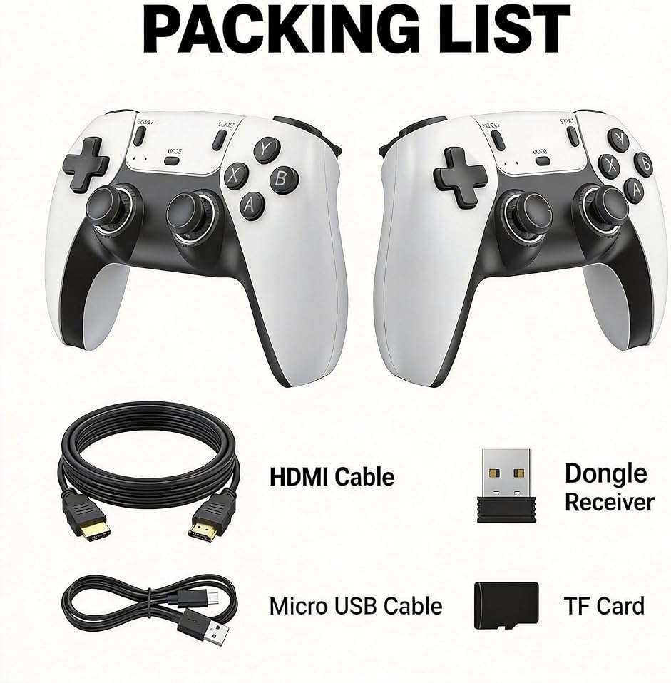 Nikodocr Retro Gaming Console Enjoy a Classic Gaming Experience Plug & Play Retro Game Tv Console Stick HDMI 4K Dual 2.4G Wireless Controllers Emulators - Image 7