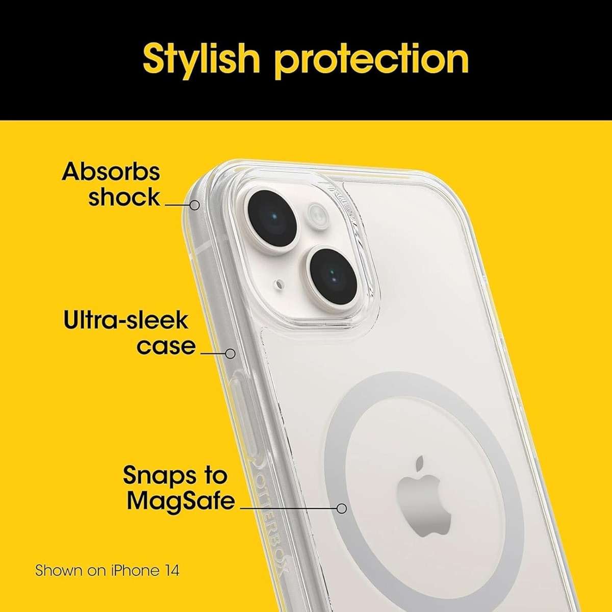 OtterBox iPhone 17e, 16e, 15, 14, 13 (ONLY) Symmetry Series+ Case, Snaps to MagSafe, Ultra-Slim, Raised Edges Protect Camera & Screen - Non-Retail Packaging - (Leopard Shift Pink) - Image 4