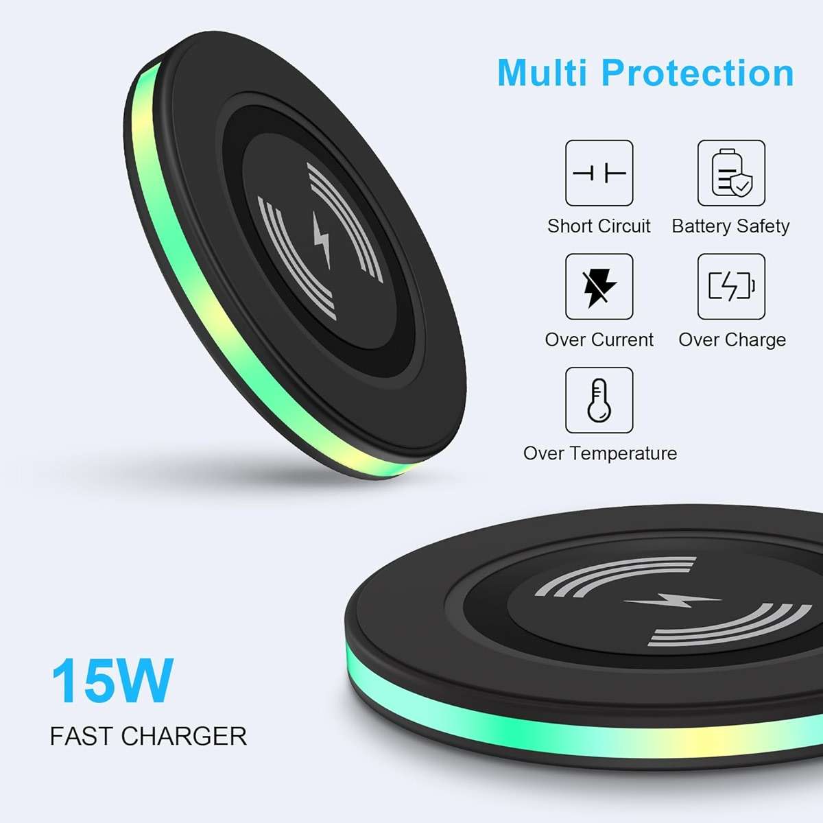 Wireless Charger Samsung Fast Charging Pad Wireless Phone Charger for Android Samsung Galaxy S26 S25 Ultra S25 S24 S23 S22 S21,Wireless Charging Station Cargador Inalámbrico para for iPhone 17 16 - Image 3