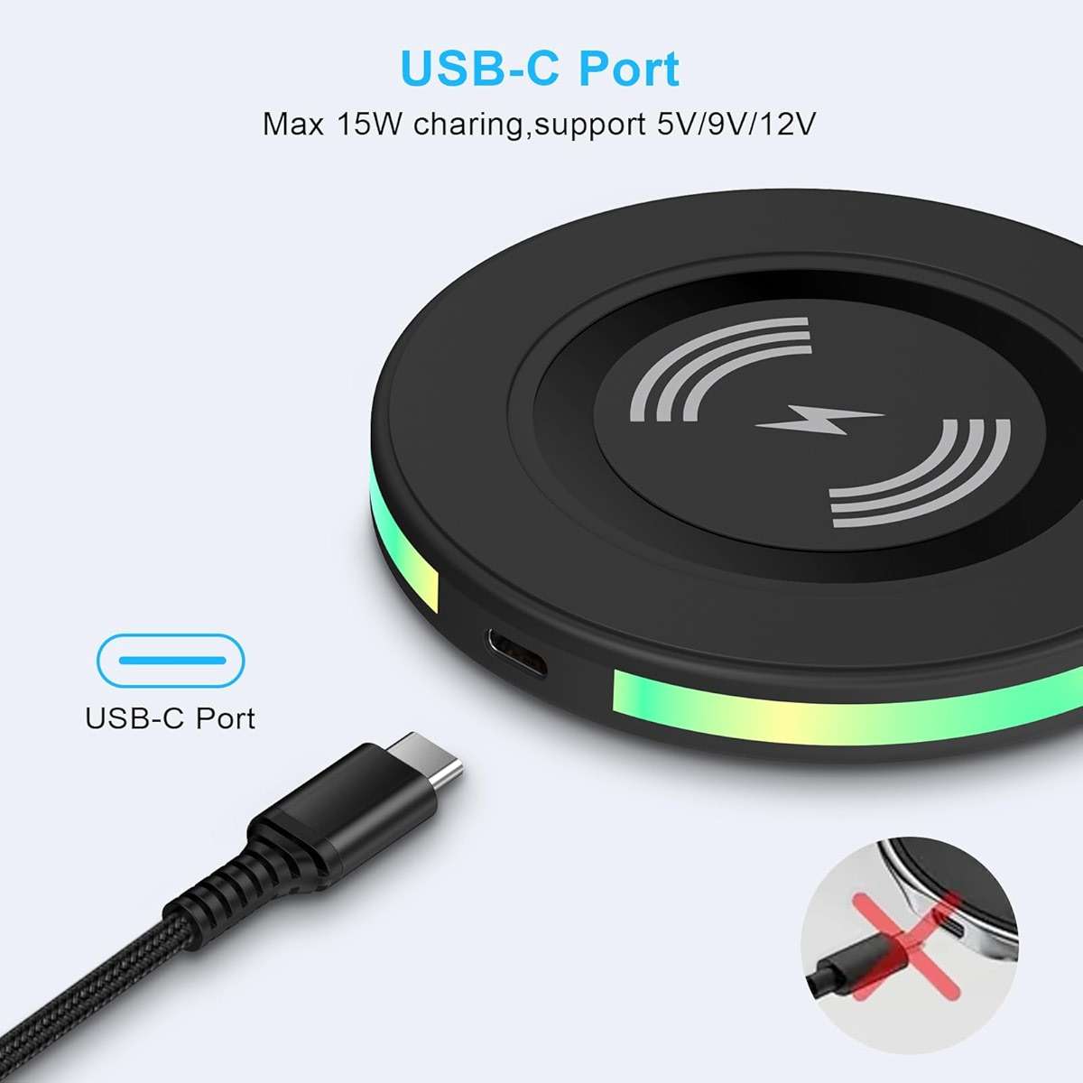 Wireless Charger Samsung Fast Charging Pad Wireless Phone Charger for Android Samsung Galaxy S26 S25 Ultra S25 S24 S23 S22 S21,Wireless Charging Station Cargador Inalámbrico para for iPhone 17 16 - Image 4