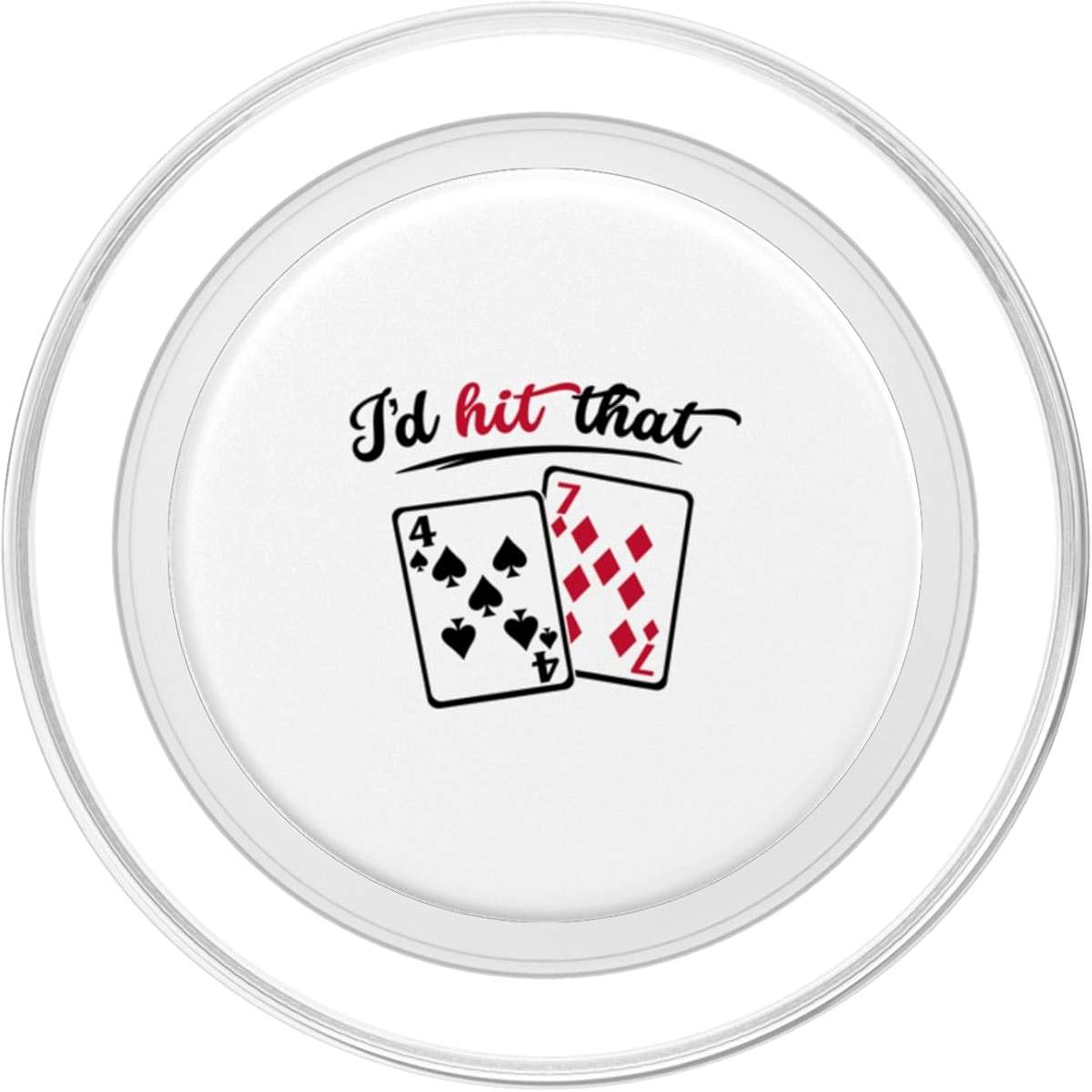 I’d Hit That Funny Blackjack Humor Casino PopSockets PopGrip for MagSafe - Image 2