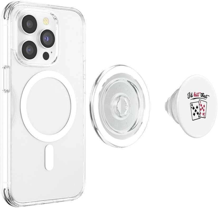I’d Hit That Funny Blackjack Humor Casino PopSockets PopGrip for MagSafe - Image 3