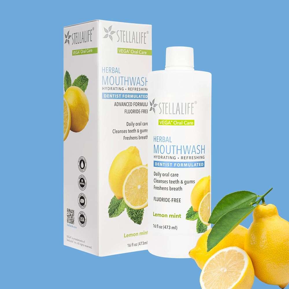 StellaLife Wellness Herbal Mouthwash – Natural Hydrading Alcohol-Free Oral Solution for Halitosis/Bad Breath Relief (Not VEGA Rinse) Lemon Mint - Image 9