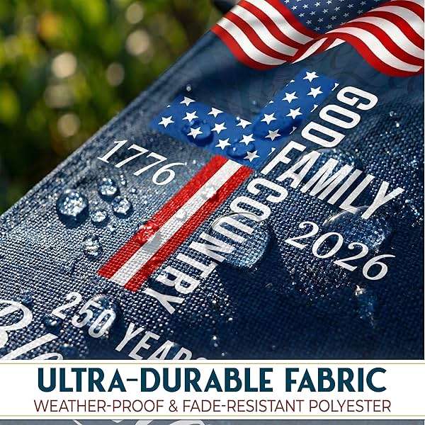 FLAGWIX American 250 Years of Blessing Flag - Polyester Double-sided Yard Flags For Outside Garden Flag (11.5" x 17.5") - 4th of July Decorations for Home Yard Garden Decor Banner, Gifts For Men Women - Image 5