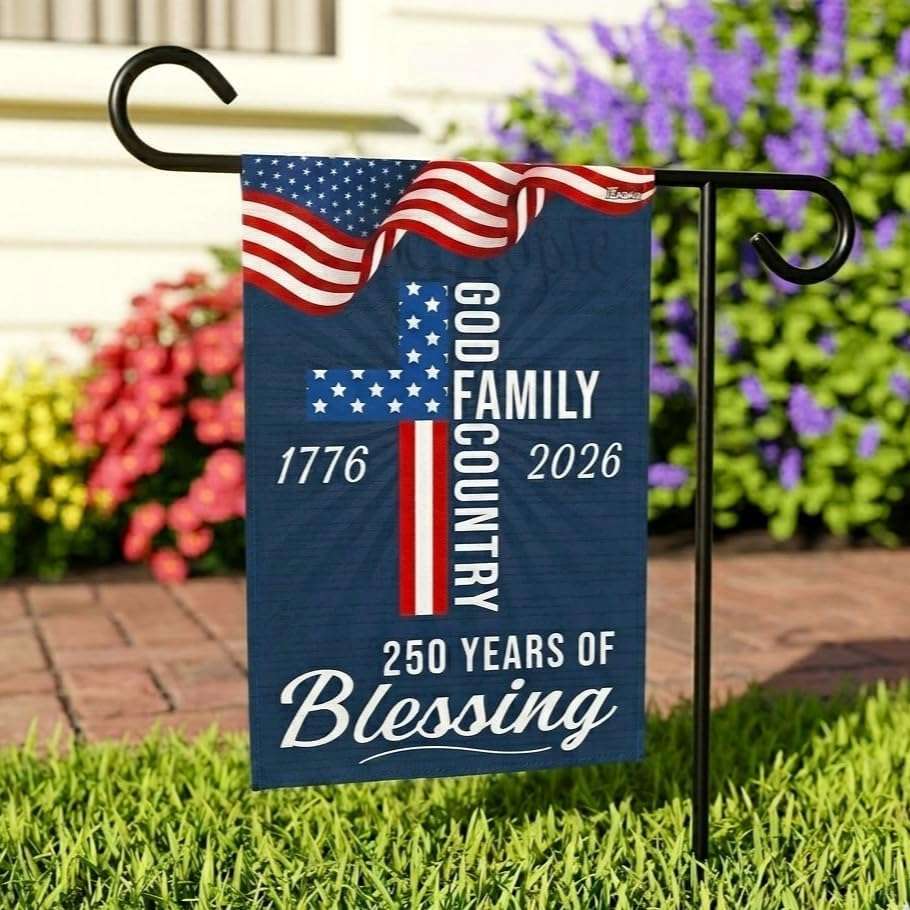 FLAGWIX American 250 Years of Blessing Flag - Polyester Double-sided Yard Flags For Outside Garden Flag (11.5" x 17.5") - 4th of July Decorations for Home Yard Garden Decor Banner, Gifts For Men Women - Image 8