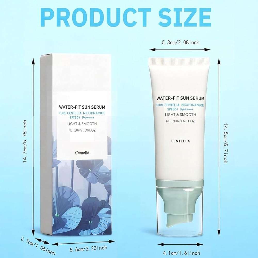 Korean Centella Sunscreen SPF 50+ Broad Spectrum, No White Cast Mineral Formula, Lightweight Daily Face Sunscreen for Sensitive Skin 1.7 oz - Image 7