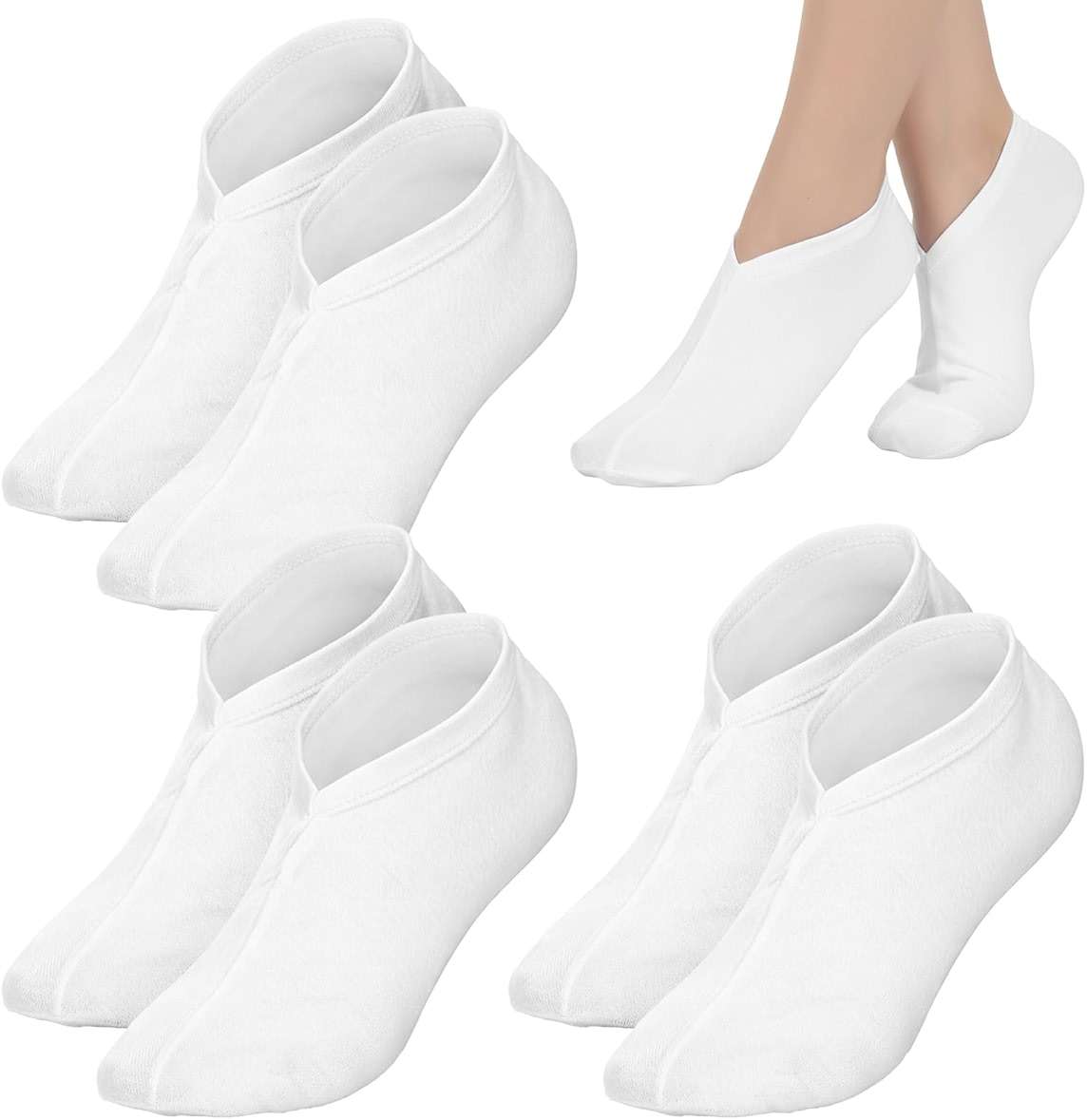 3 Pairs Moisturizing Socks Overnight for Dry Feet, Lotion Socks, Spa Cotton Moisture Enhancing Cosmetic Socks for Cracked Heel Repair for Women and Men - Image 3
