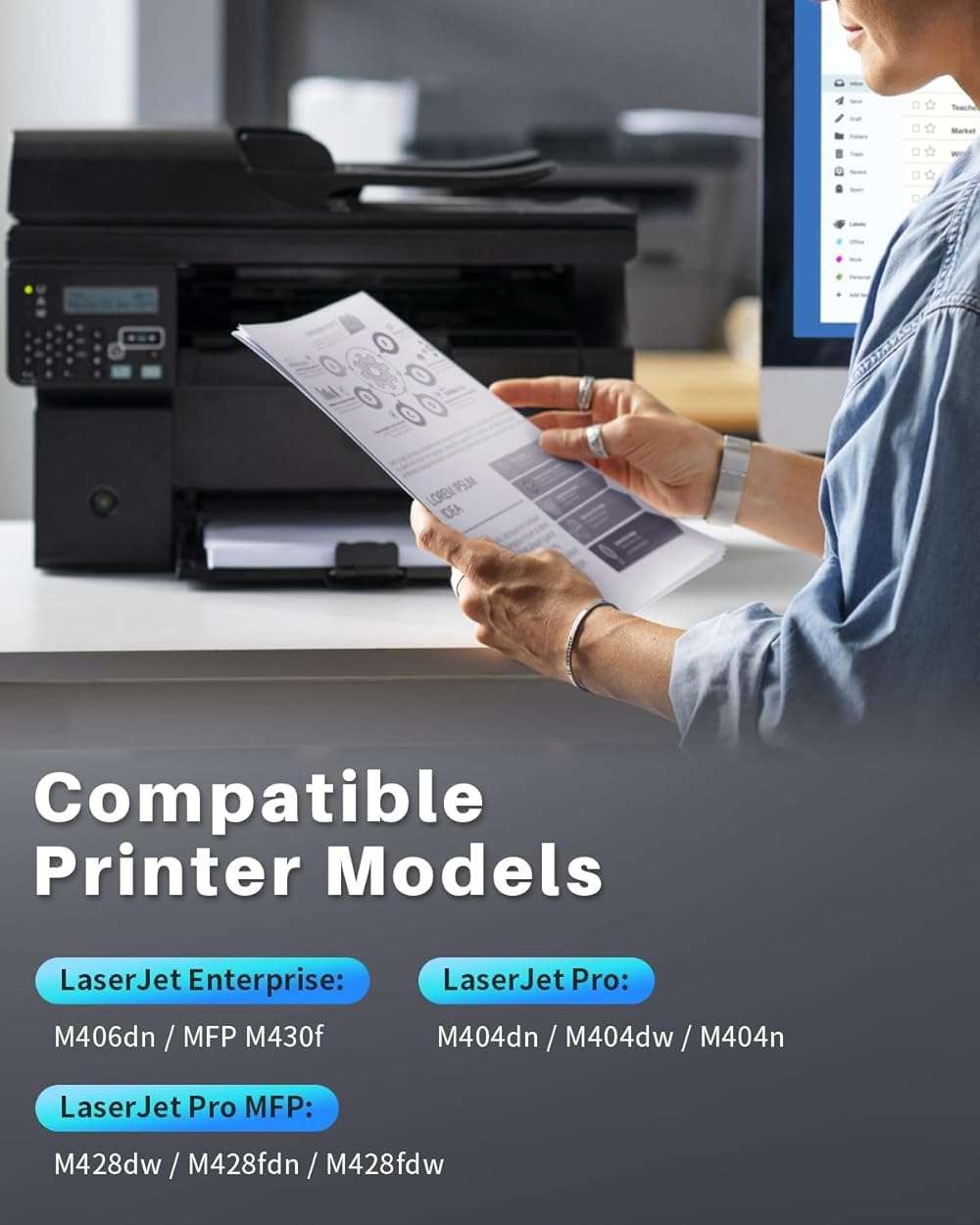 INK4U 58X Toner Cartridge Black Compatible Replacement for 58X CF258X Toner Cartridge 58A CF258A for LaserJet Pro M404dn M404dw M404n, MFP M428fdw M428dw M428fdn Printer (Black 2-Pack) - Image 5