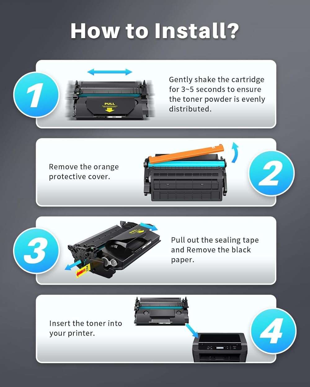 INK4U 58X Toner Cartridge Black Compatible Replacement for 58X CF258X Toner Cartridge 58A CF258A for LaserJet Pro M404dn M404dw M404n, MFP M428fdw M428dw M428fdn Printer (Black 2-Pack) - Image 6