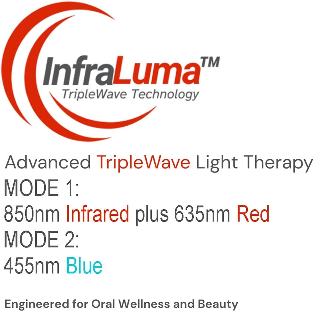 InfraLuma 850nm Infrared Gum Light (Near Infrared Light + Red) and Blue Light Device for Teeth & Gums, Oral Care Teeth Whitening Accelerator & Gum Support Mouthpiece by Starlite Smile - Image 8