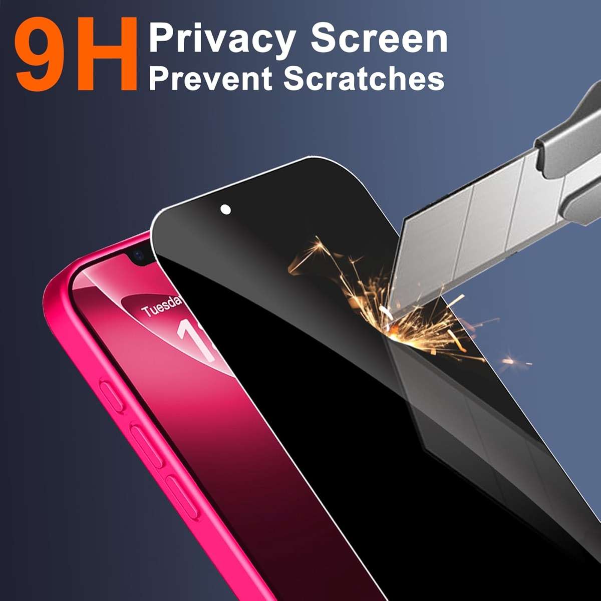 ZOZDOKG for iPhone 17e Case & iPhone 16e Case with Privacy Screen Protector and Camera Protection, Compatible with MagSafe,Magnetic Shockproof Phone Cover for iPhone 17 e / 16 e Women/Girls - Hot Pink - Image 7