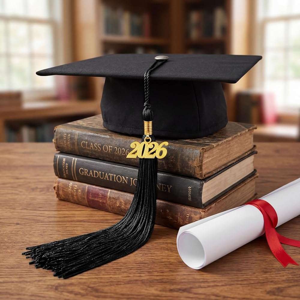 42 Sets Class of 2026 Graduation Tassels with 2026 Charms Cards and Gift Bags for Students Senior Ceremony Party Favors Bulk(Black) - Image 2