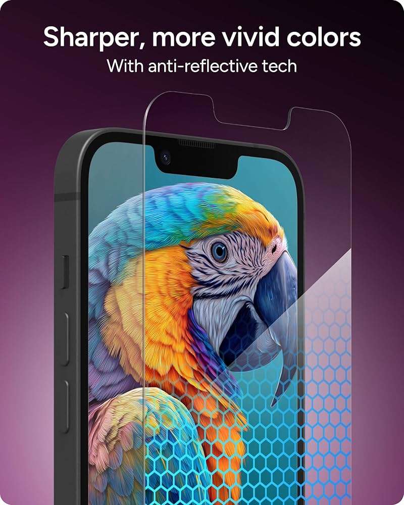 ZAGG XTR5 Screen Protector for iPhone 17e/ 16e/ 14/13/ 13 Pro - Glass, Blue Light Protection, 11X Stronger, Eyesafe CPF60 Tech, Anti-reflective Tech, Touch Sensitive Tempered Glass, Easy To Install - Image 6
