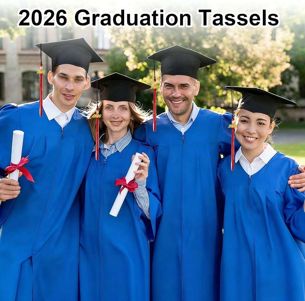 10Pcs 2026 Graduation Tassels, Red Black White Tassels for Graduation Cap, Class of 2026 Grad Memorial Tassel for Graduations Cap Decoration Craft College Graduates Ceremonies Party Favors Accessories - Image 5