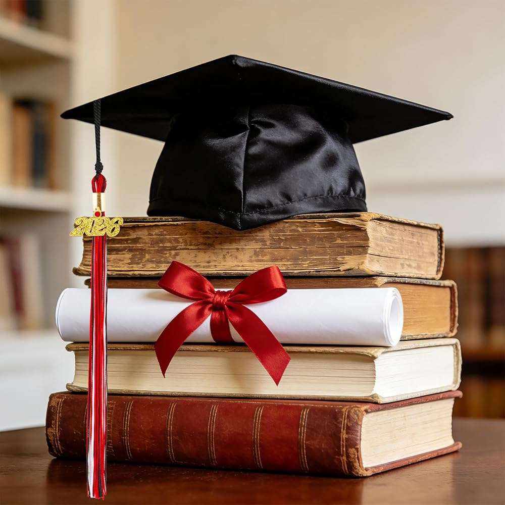 10Pcs 2026 Graduation Tassels, Red Black White Tassels for Graduation Cap, Class of 2026 Grad Memorial Tassel for Graduations Cap Decoration Craft College Graduates Ceremonies Party Favors Accessories - Image 6