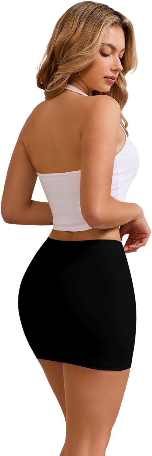 AB-Eleven Mini Skirts for Women with Shorts Underneath, Stretchy Bodycon Skort Cute Trendy Y2k Skirt - Image 2