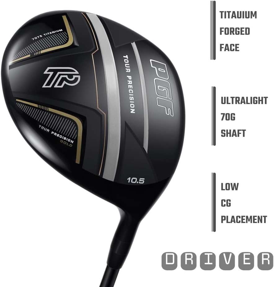 PGF Golf Gold TP Complete Golf Club Package Set for Men & Women [17-Pieces] [Flex: Regular] - Image 3