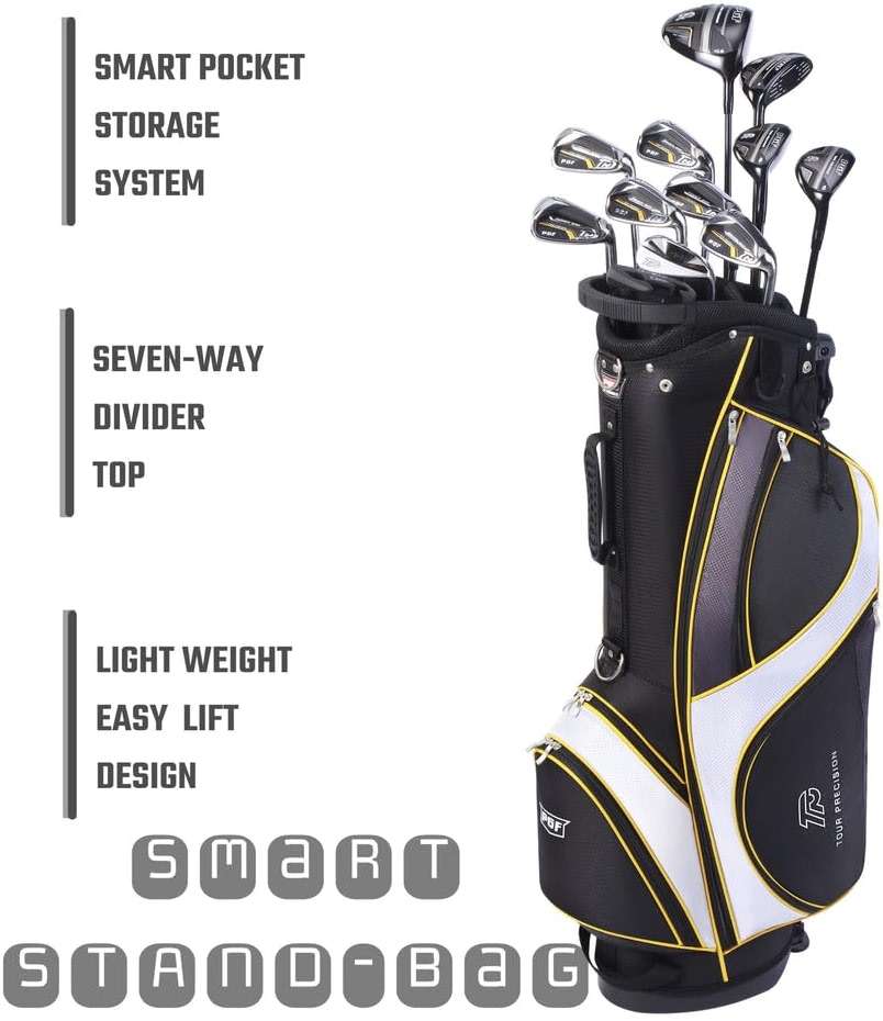 PGF Golf Gold TP Complete Golf Club Package Set for Men & Women [17-Pieces] [Flex: Regular] - Image 9