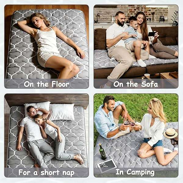 CypherX Thick Japanese Floor Futon Mattress Queen Size, 5-Layer Twin Japanese Tatami Mat Floor Bed Foldable Roll Up Sleeping Pad for Dorm, Bedroom or Guest Room, Boys Girls Dormitory Pads - Image 7