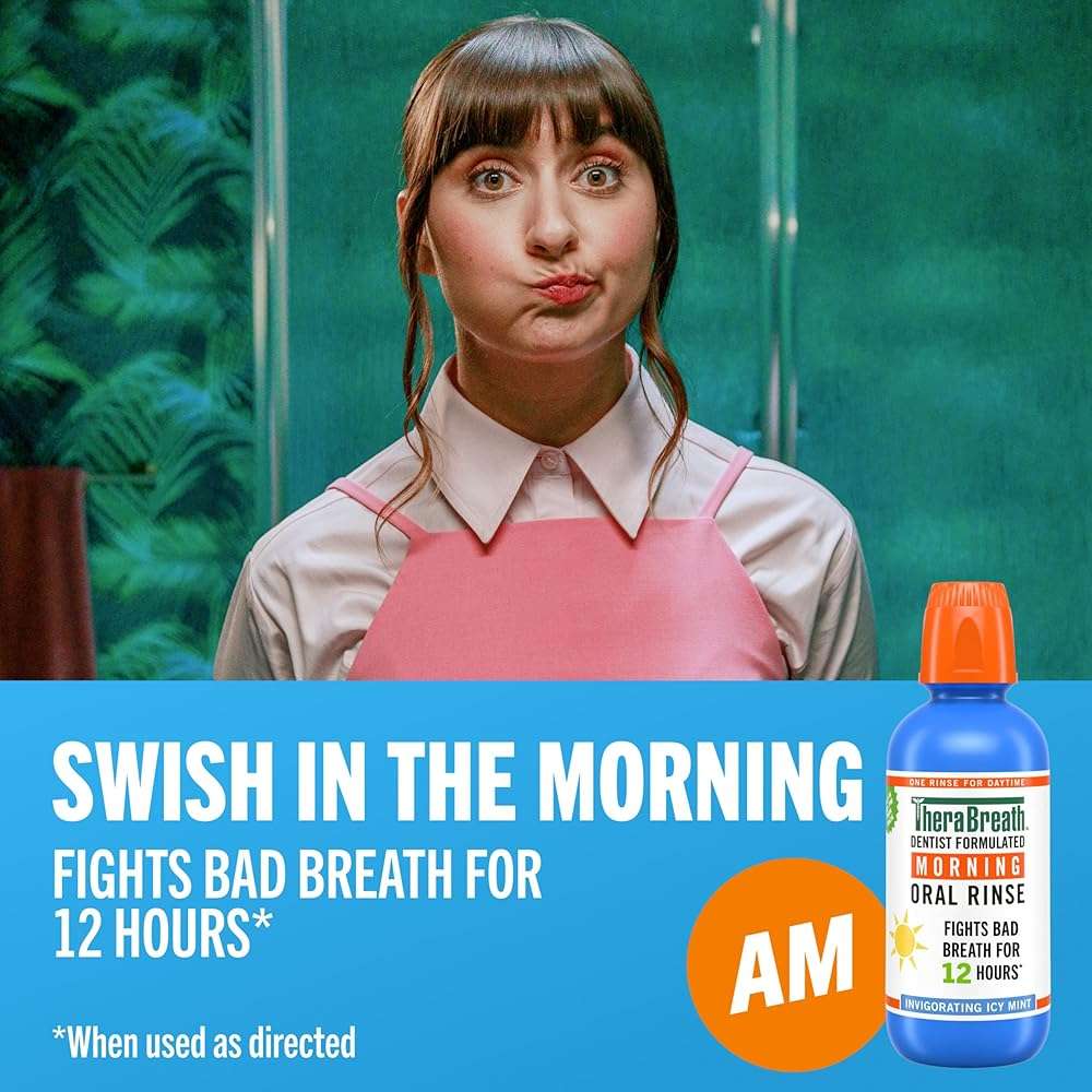 TheraBreath AM + PM Mouthwash Bundle, Morning & Overnight Rinses, 16 fl oz (2-Pack) - Image 3