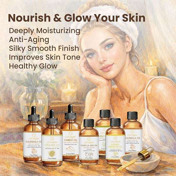 LOTUSJOY Camellia Seed Oil, 100% Pure & Organic, Cold-Pressed, Multi-Purpose for Face and Body, 2 fl oz (60mL) - Image 3