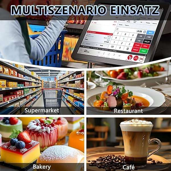 LYJIANGXIN Mobile Tablet Pos Cash Register Monitor, 15.6in Square Terminal, Touch Screen Pos Systems, 128GB SSD, 8GB Memory, Thermal Printer Point of Sale System for Small Business, Restaurant - Image 5