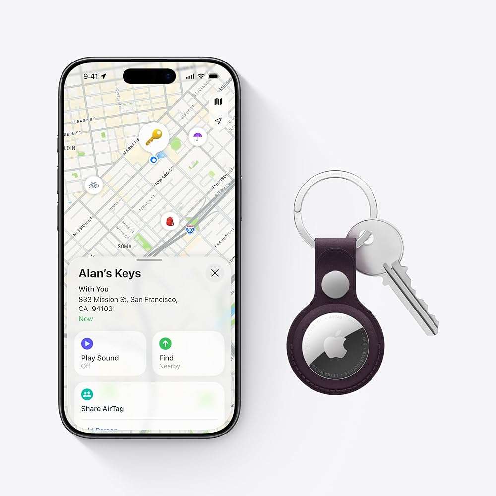 Apple AirTag (2nd Generation) - 4 Pack: Tracker for Keychain, Wallet, and More; Locator with Sound; Simple One-Tap Setup with iPhone or iPad; Key Finder with up to 1.5X Precision Finding Range* - Image 3