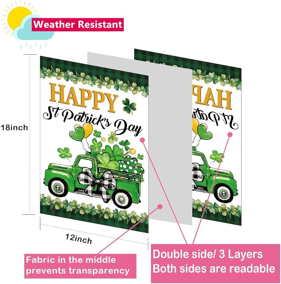 Yileqi Garden Flag Set of 12 Double Sided Double Stitched 12x18 Inch, Seasonal & Holiday Yard Flags for Outside, All Seasons, 7 Major Holidays, Home Sweet Home Decor for Patio Lawn - Image 2