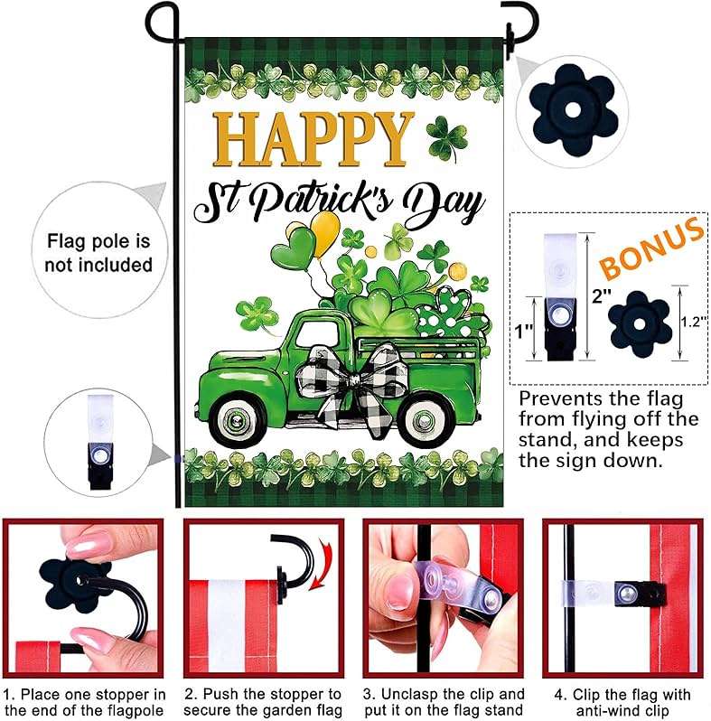 Yileqi Garden Flag Set of 12 Double Sided Double Stitched 12x18 Inch, Seasonal & Holiday Yard Flags for Outside, All Seasons, 7 Major Holidays, Home Sweet Home Decor for Patio Lawn - Image 3