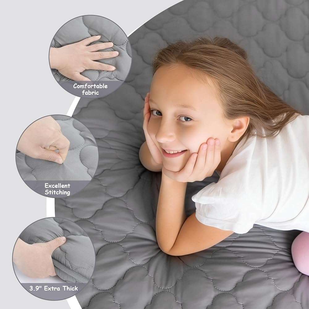 CypherX Japanese Futon Floor Mattress Twin Size 39"×80", Thicken 5-Layer Japanese Tatami Mat Floor Bed Foldable Roll Up Sleeping Pad, Ideal for Comfort and Support, Kids Floor Lounger Pillow Bed Sofa - Image 5