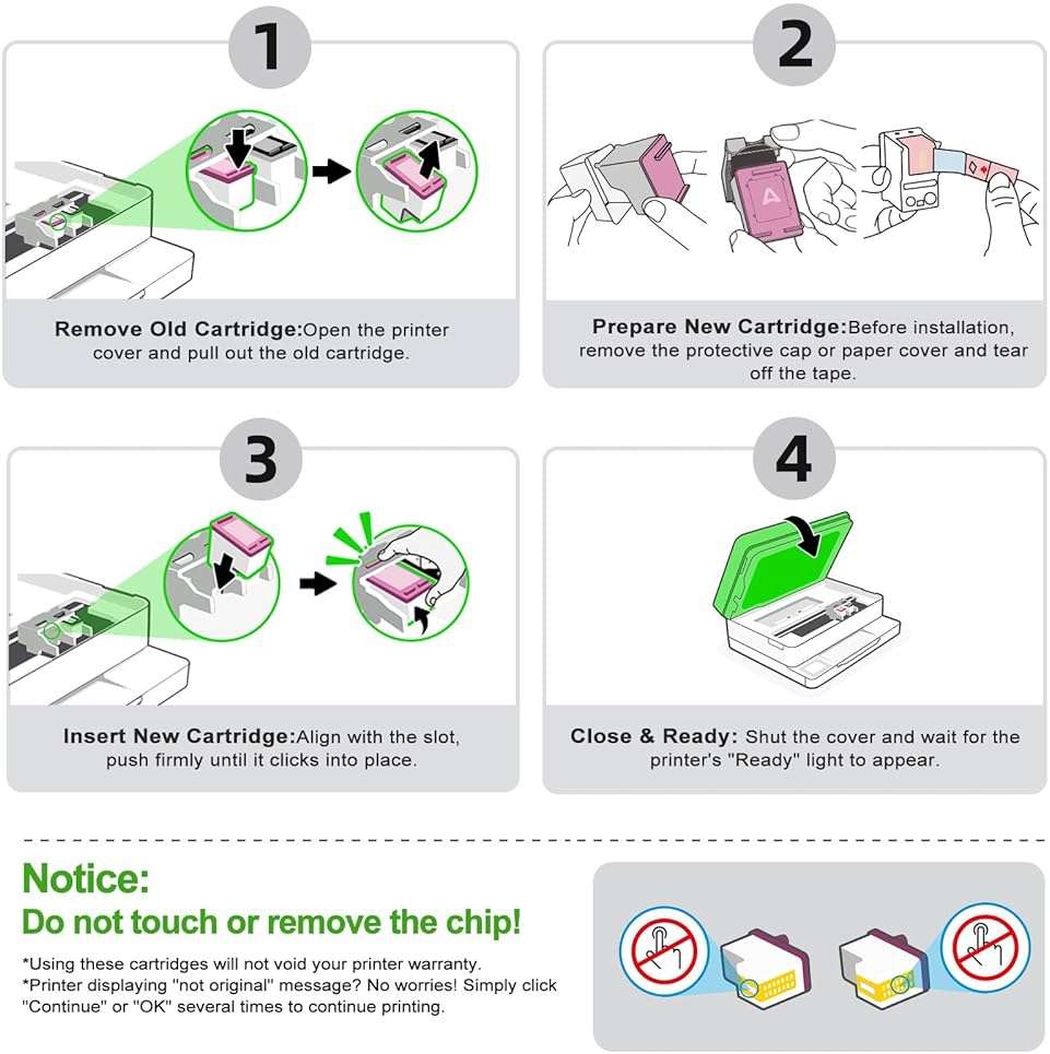 Ankink 68XL 68e Ink Cartridges Black 2 Pack Replacement for HP 68 XL HP68 Work for 6100e 6500e Printers for Envy 6152e 6155e 6552e 6555e 6558e 6110e 6110r 6120e 6130e 6131e 6132e 6165e 6520e 6530e - Image 6