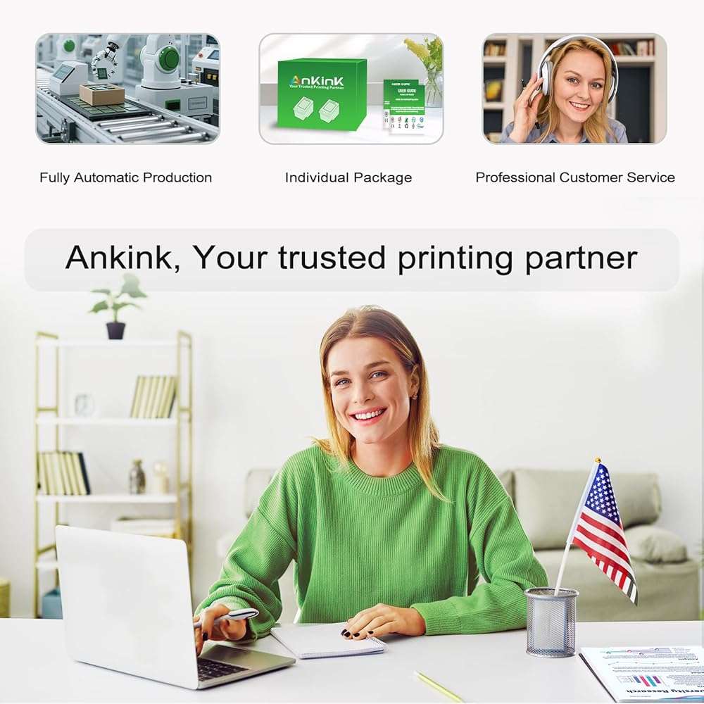 Ankink 68XL 68e Ink Cartridges Black 2 Pack Replacement for HP 68 XL HP68 Work for 6100e 6500e Printers for Envy 6152e 6155e 6552e 6555e 6558e 6110e 6110r 6120e 6130e 6131e 6132e 6165e 6520e 6530e - Image 7