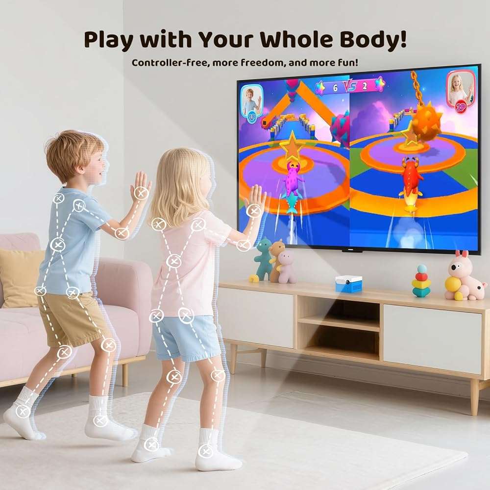 KINHANK MotionX AI Home Motion Console,Interactive Game System for Kids & Family,with 40+ Fun Body Control Active Play Games,Monthly Updates,Plug & Play,Great for Gaming Nights,Parties,Indoor Exercise - Image 3