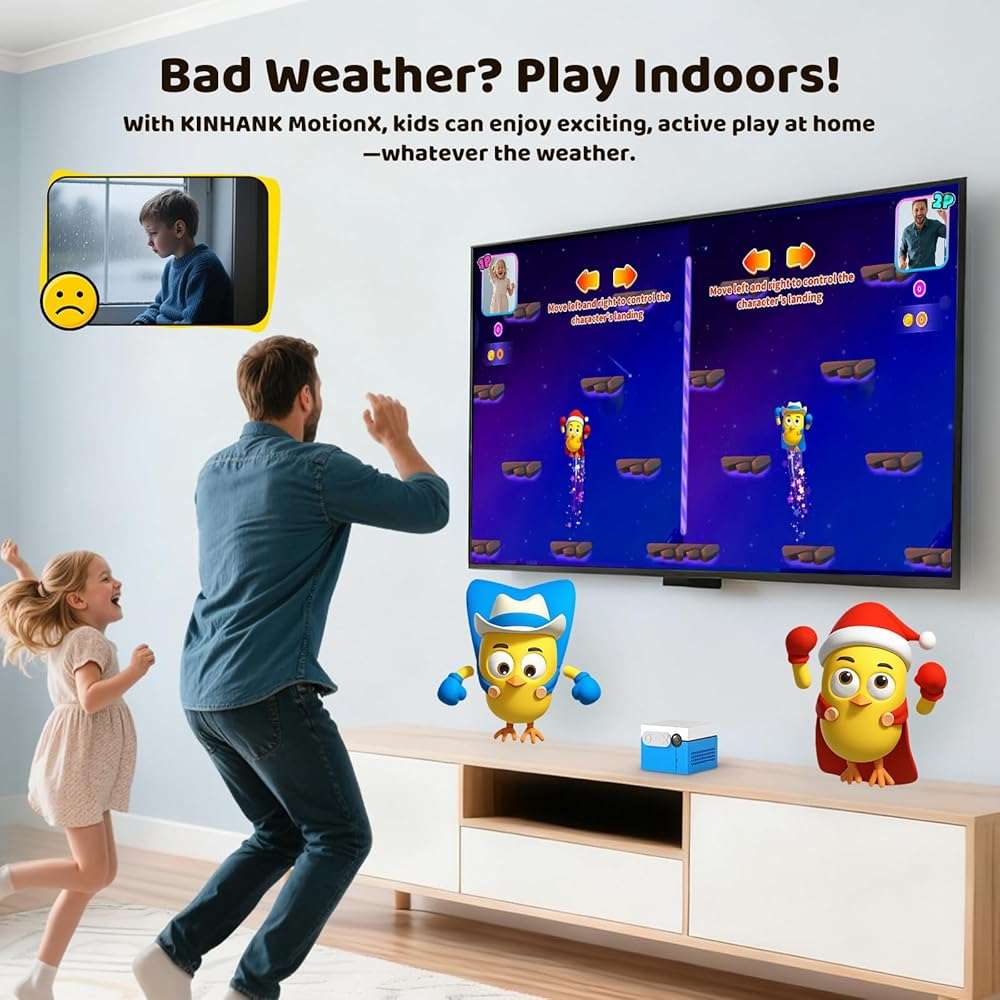 KINHANK MotionX AI Home Motion Console,Interactive Game System for Kids & Family,with 40+ Fun Body Control Active Play Games,Monthly Updates,Plug & Play,Great for Gaming Nights,Parties,Indoor Exercise - Image 7