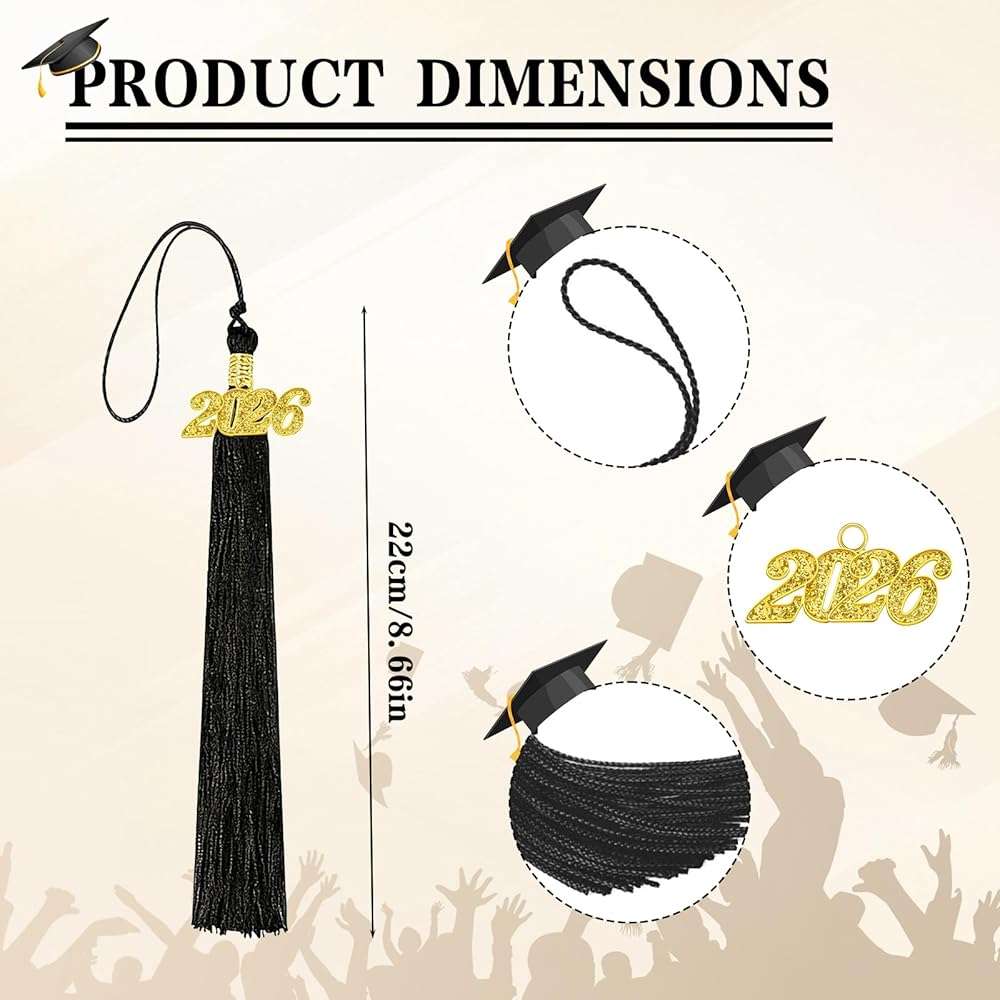 30 Pcs 2026 Tassel Graduation,Black Graduation Tassel for Graduations Cap Decorations,Tassels Memorial Grad Cords Class of 2026 College High School Graduate Hat Ceremonies Accessories - Image 3