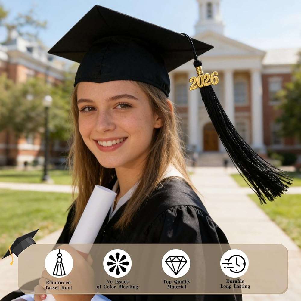 30 Pcs 2026 Tassel Graduation,Black Graduation Tassel for Graduations Cap Decorations,Tassels Memorial Grad Cords Class of 2026 College High School Graduate Hat Ceremonies Accessories - Image 4