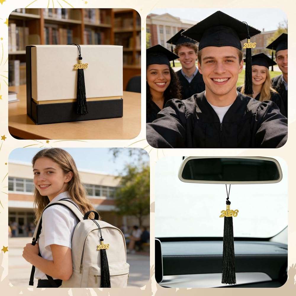 30 Pcs 2026 Tassel Graduation,Black Graduation Tassel for Graduations Cap Decorations,Tassels Memorial Grad Cords Class of 2026 College High School Graduate Hat Ceremonies Accessories - Image 6