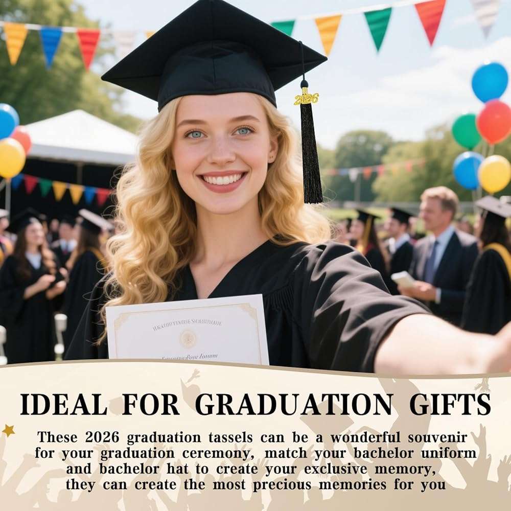 30 Pcs 2026 Tassel Graduation,Black Graduation Tassel for Graduations Cap Decorations,Tassels Memorial Grad Cords Class of 2026 College High School Graduate Hat Ceremonies Accessories - Image 7
