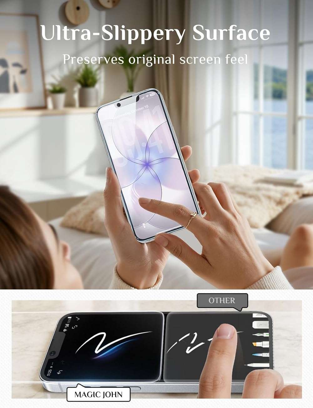 MAGIC JOHN 2 PACK for iPhone 17e Screen Protector, HD Clear, Fast Easy Installation, Anti-Scratch, Tempered Glass, Bubble Free - Image 2