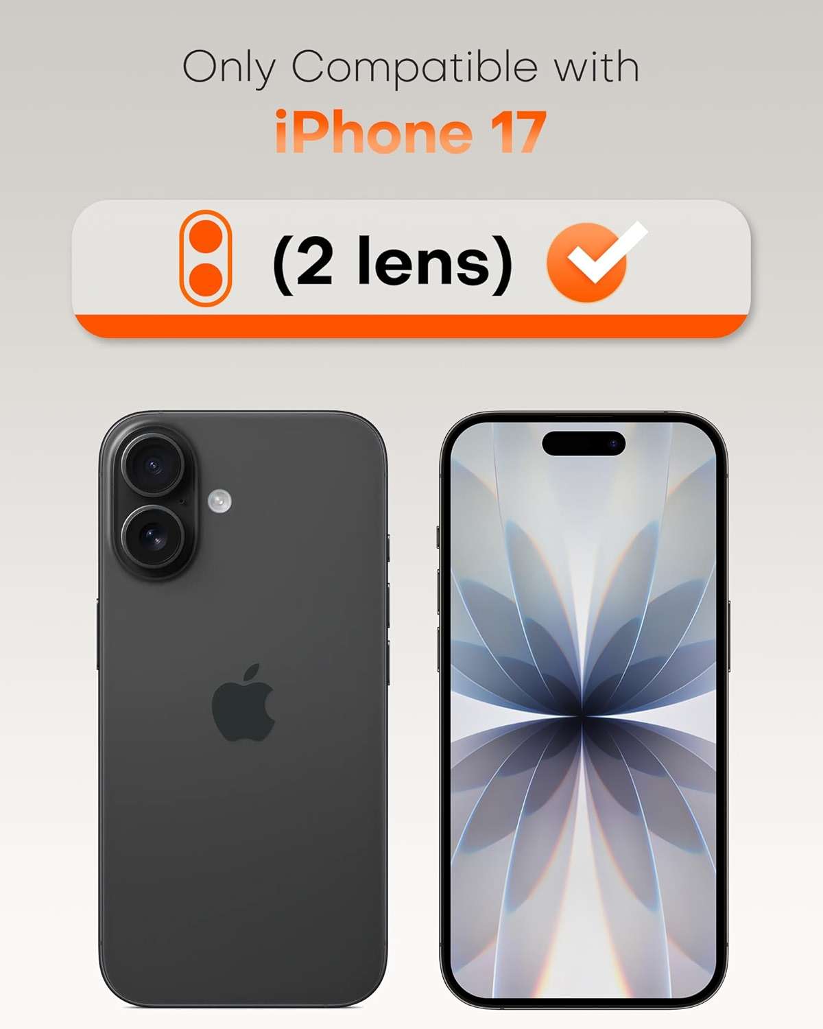 TOCOL Camera Lens Protector for iPhone 17 Tempered Glass HD Individual Scratch Resistant Camera Cover Accessories Case Friendly 2 Pack（Black） - Image 2