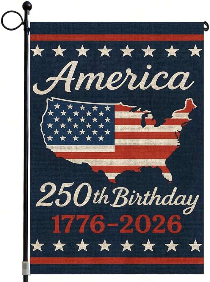 USA 250th Anniversary Garden Flag 12x18 Double-Sided, Patriotic Outdoor Yard Decor 1776-2026 for 4th of July Independence Day, Summer Outside Porch Decorations - Image 1