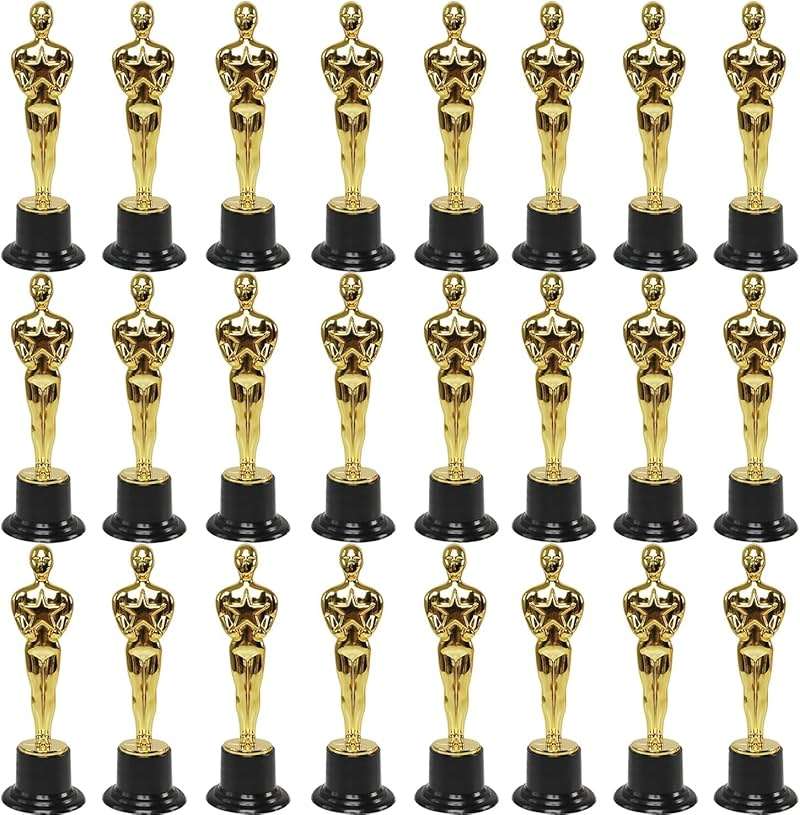 Frideko-Art 24 Pack 6'' Plastic Gold Star Award Trophies for Party Decorations, Party Favors, School Award, Game Prize, Party Prize - Image 2