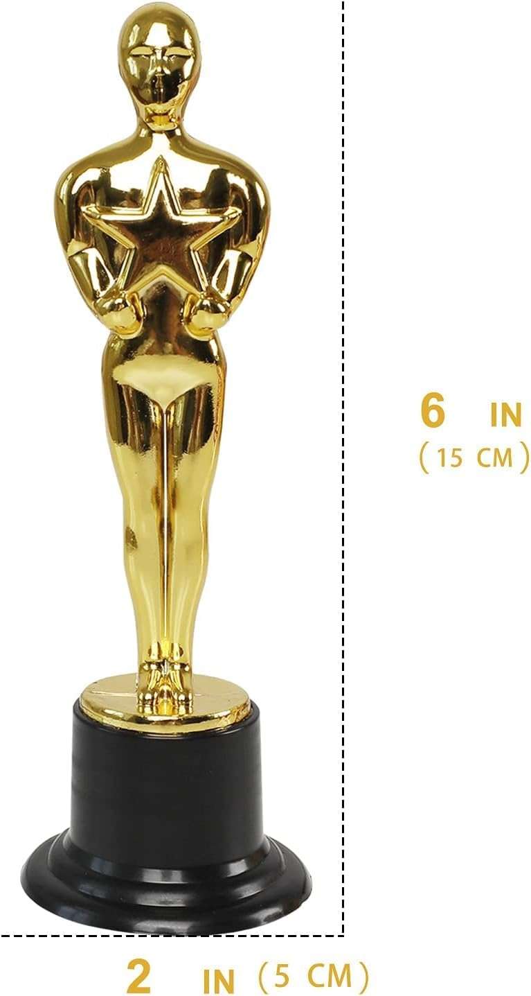 Frideko-Art 24 Pack 6'' Plastic Gold Star Award Trophies for Party Decorations, Party Favors, School Award, Game Prize, Party Prize - Image 3