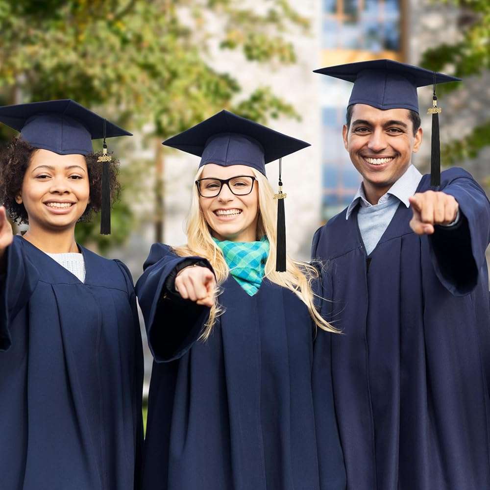2026 Graduation Tassel Grad Cap Tassel with Gold Charms 9 Inch Graduation Cap Tassel for High School College University Ceremony Ideal Graduation Gift Accessories (Black) - Image 6