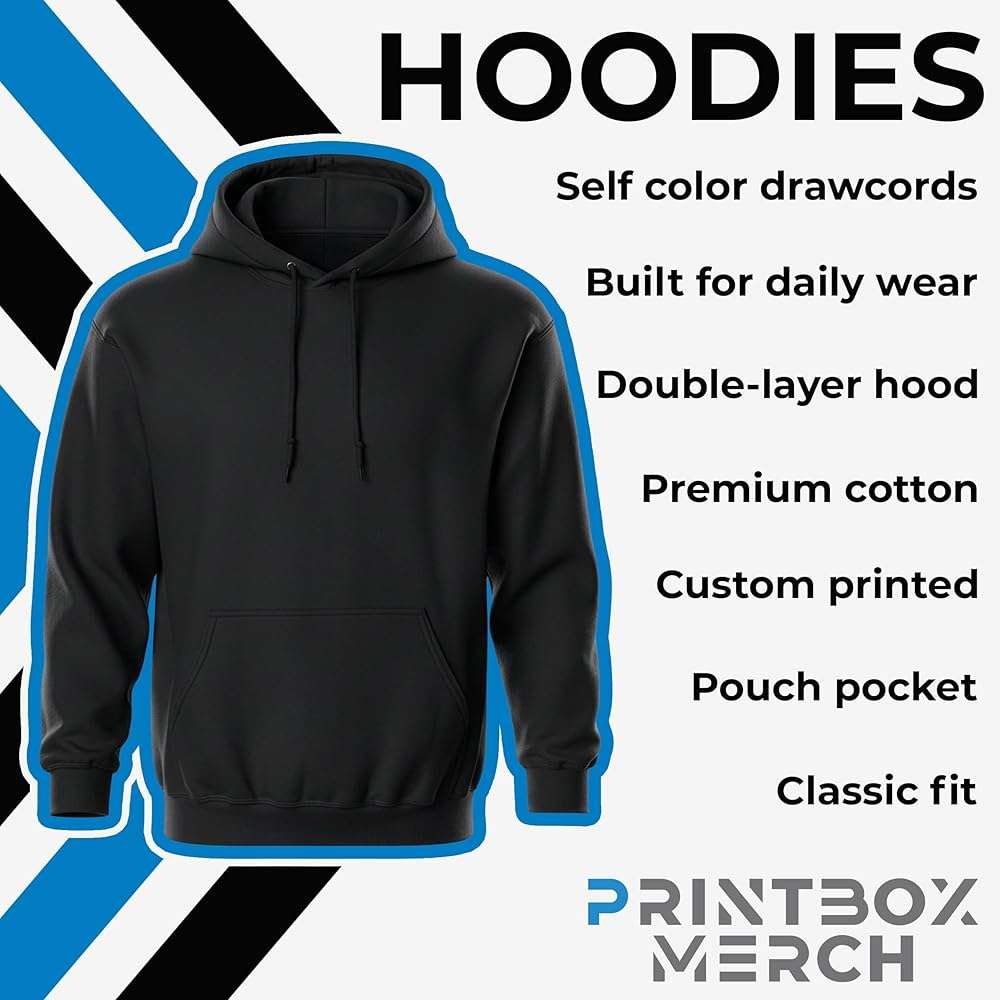 Printbox Merch Custom Hoodie for Men Women Kids, Personalized Hoodie with Your Logo, Custom Hooded Sweatshirt Front, Back & Sleeves Workwear PMFG - Image 5