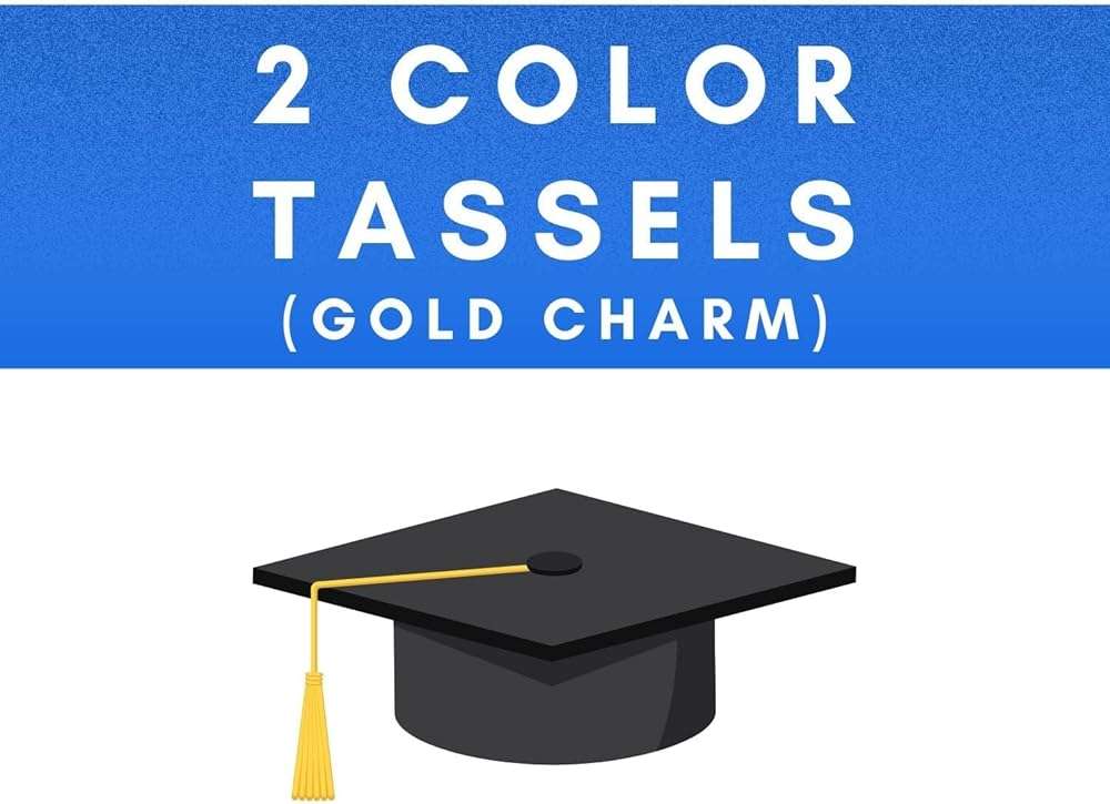 Class Act Graduation Graduation Tassel - Gold Charm - 2 Color, 2026, Red/White - Image 2
