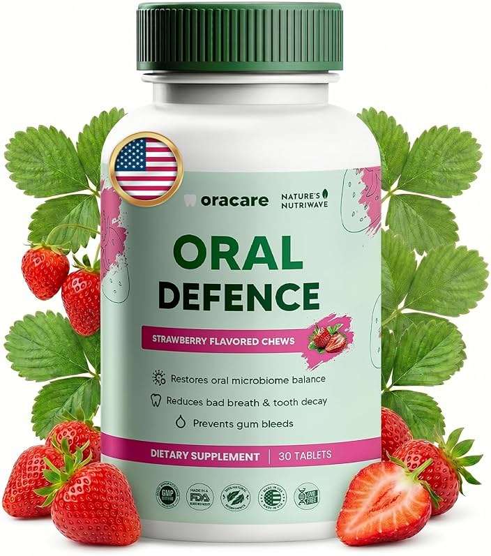Oracare – Daily Oral Support with Enzymes, Hydroxyapatite, Xylitol & 3-Strain Probiotic Blend – Non-GMO Stimulant-Free Formula – Made in USA – 30 Melt-In-Mouth Tablets, 1 Month Supply - Image 1