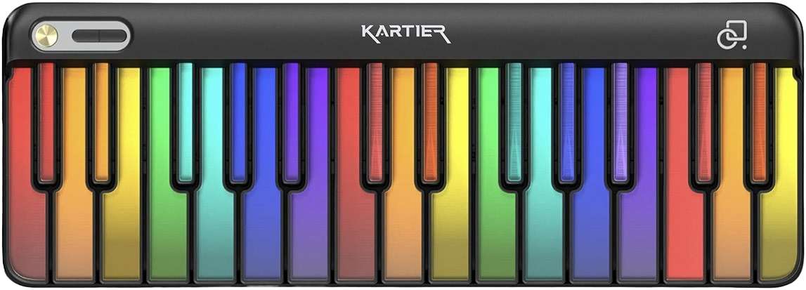 Kartier Piano MIDI Keyboard, Includes 1,000+ Famous Sounds/Presets, LED Light-Up Keys, Bluetooth & Wired Connection, IOS/Android & Desktop App Included - Image 1