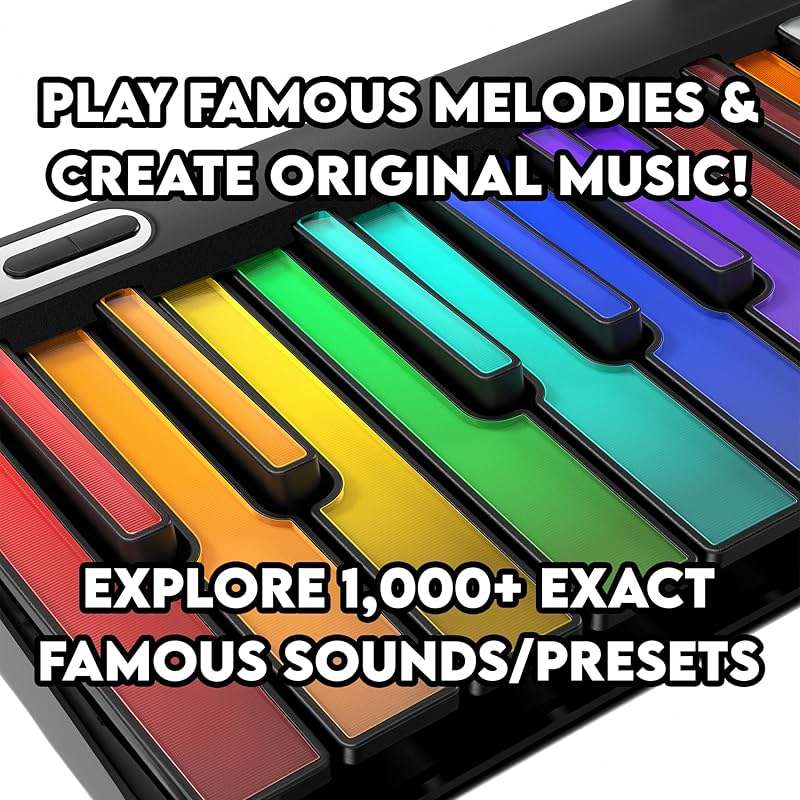Kartier Piano MIDI Keyboard, Includes 1,000+ Famous Sounds/Presets, LED Light-Up Keys, Bluetooth & Wired Connection, IOS/Android & Desktop App Included - Image 3