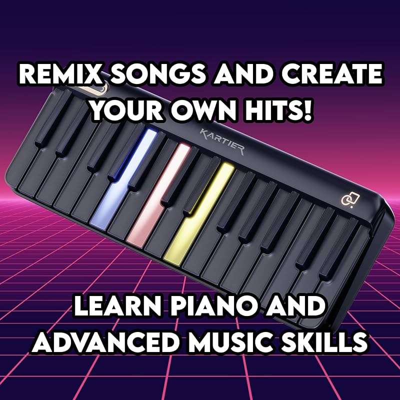 Kartier Piano MIDI Keyboard, Includes 1,000+ Famous Sounds/Presets, LED Light-Up Keys, Bluetooth & Wired Connection, IOS/Android & Desktop App Included - Image 4